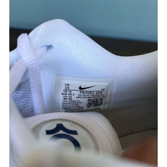 Nike KD 16 TB White/Black Basketball Shoes Men\'s Size 15 FN7091-100